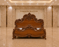 TIMBERCRAFTIN | "Lattice Crown" | Handcrafted Pure Teak Wood King Size Bed |  | Zero CNC |Carving Beds | Saharanpur |  | 74x78x60 inches