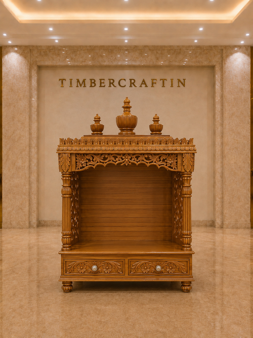 Hand Carved Teak Wood Pooja TempleBy TIMBERCRAFTIN 