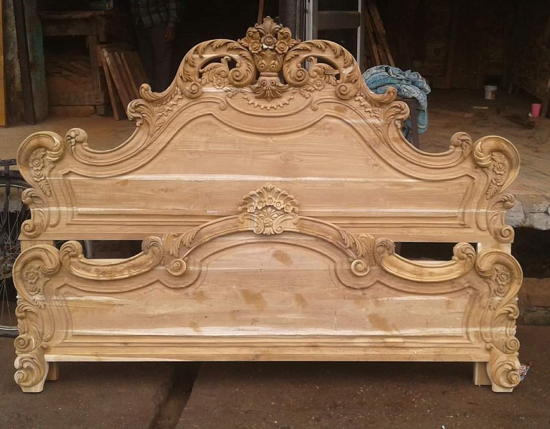 Hand Carved Pure Teak Wood Bed | Royal Wooden Bed | Saharanpur Handmade | King Queen Size | Pan India Delivery