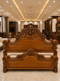 Hand Carved Pure Teak Wood Bed | Royal Wooden Bed | Saharanpur Handmade | King Queen Size | Pan India Delivery