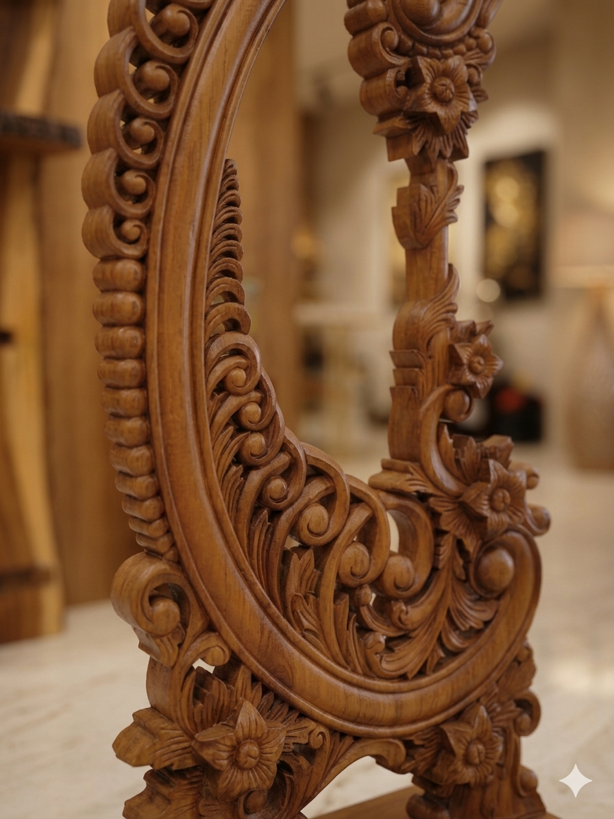 Wooden floor clock, 60 Inch Carved Grandfather Clock, Vintage Home Accent